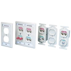 TracJack 106-Type Frame, four-port, Electrical Ivory