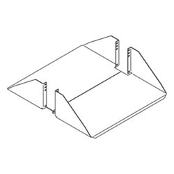 Double-Sided Shelf; 23&quot;W x 6.13&quot;H x 21.75&quot;D; White; Double Sided; Non-Vented