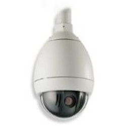 Security Camera, Analog, PTZ Dome, Pendant Mount, 28x PAL Indoor, 360 Degree Lens, Day/Night, Aluminum, White