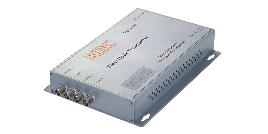 4-ch point-to-point simplex video receiver, 4 fibers, 1310 nm single ...