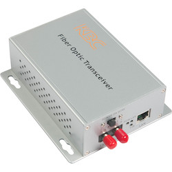 1000Mbps PoE Ethernet LAN fiber optic media converter &quot;A&quot; side, 1 fiber, 1310/1550 nm multimode, 17 dB optical loss budget. 2Km range. Desktop module, ST connector, US power plug.