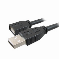 Pro AV/IT active plenum USB A male to A female cable, 25 ft. (center position)