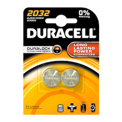 DL/CR2032 DURACELL BATTERY 3V LITHIUM DISPOSABLE BATTERY    1=1 PACK OF 2