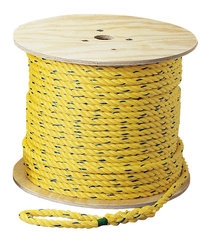 Rope, 1/4 in. Dia, 600 ft. L, 1125 lb., Polypropylene