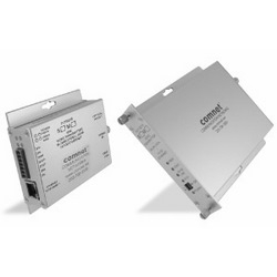 Mini Digitally Encoded Video Transmitter + Bi-directional Data, Up-the-Coax + Fast Ethernet, mm, 1 fiber