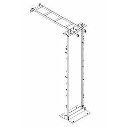 Cable Runway Wall to Rack Kit; 6&quot;W x 54&quot;L; Gray