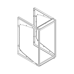 EasySwing(TM) Wall-Mount Rack; 19&quot;W x 24.5&quot;H x 25&quot;D; Gray
