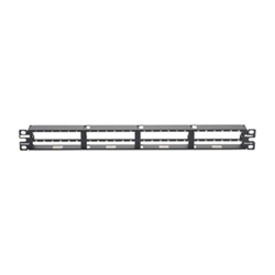 QuickNet Shielded Patch Panel 48 Port 1 RU Black