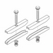 Cable Runway/Ladder Rack, Butt Splice Kit for 1.5"H Runway, Black Zinc