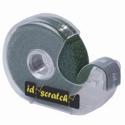 Hook and Loop Cable Ties Dispenser, ID-SCRATCH, Perforated in 3cm Pieces, Includes 1 Roll of 2.5 meters, Dark Green