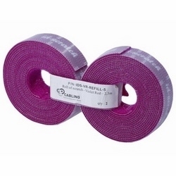 Hook and Loop Cable Ties Refill, ID-SCRATCH, Perforated in 3cm Pieces, Includes 2 Rolls of 2.5 meters, Violet Red
