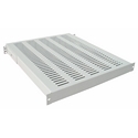 19" 1U Heavy Duty Fixed Shelf, 400mm Depth, Light Grey