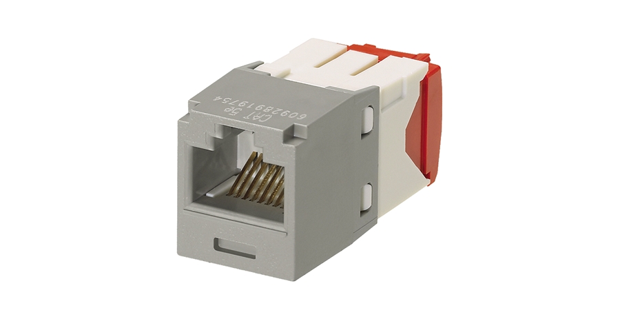 Jack Module, Cat 5E, Unshielded, T568A; T568B, IDC, 1 Port ...