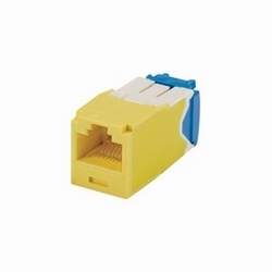 Mini-Com Module, Category 6A, UTP, 8-Position 8-Wire, Universal Wiring, Yellow, TG Style