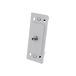 French-style Wallplate Insert, 45mm x 45mm, 2-Port, Flat, White, Includes Shutters and ID Window