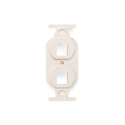 4-Port QuickPort Surface Mount Box for Shielded Connectors, Includes Snap-Lock Cover And Cable Knockouts On Housing Base, White