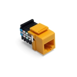 Standard Telephone Wall Jack, 6-Position, 4 Conductors x 6-Position, 4 Conductors, Screw Terminals, White