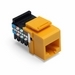 Standard Telephone Wall Jack, 6-Position, 4 Conductors x 6-Position, 4 Conductors, Screw Terminals, White