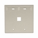 Wall Plate, 1-Port Double-Gang, With ID Windows, Ivory