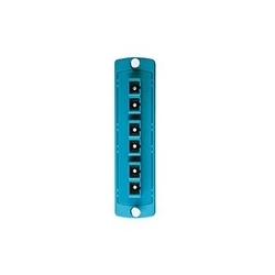 Leviton Opt-X 3-Pack SC Duplex Adapter Plates - Fiber Optic Connector Panels Blue