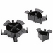 Fiber Cable Management Rings, 1/4 Size Rings, Stack Vertically or All In One Layer, Pack of 4