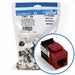 GigaMax 5e QuickPort Connector Quickpack, UTP Category 5e, 110 Style Termination, Universal Wiring, Red, Pack of 25