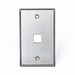 QuickPort Wallplate, Single Gang, 1-Port, Stainless Steel
