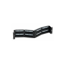 eXtreme 6+ Universal Recessed Angled Patch Panel, 48-Port, 2RU, Category 6