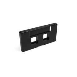QuickPort Modular Furniture Faceplate, 2-Port, Black, Compatible with Steelcase, Haworth, HON, and Others, Compatible with Herman Miller when G1189A Reducer (from Herman Miller) is used.