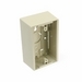 Surface Mount Backbox, Single Gang, Ivory, 1.89" Depth