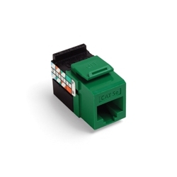 GigaMax 5e QuickPort Connector, UTP Category 5e, 110 Style Termination, Universal Wiring, Green