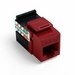 GigaMax 5e QuickPort Connector, UTP Category 5e, 110 Style Termination, Universal Wiring, Red