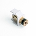 QuickPort Binding Post Adapter with Black Stripe, White, 0.636"H x 0.575"W x 1.19"D