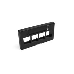 QuickPort Modular Furniture Faceplate, 4-Port, Black, Includes 1 Blank Insert, Compatible with Steelcase, Haworth, HON, and Others, Compatible with Herman Miller when G1189A Reducer (from Herman Miller) is used.