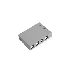 QuickPort Surface Mount Housing, 4-Port, Grey