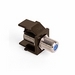 QuickPort F-Type Adapter, Nickel Plated, Brown (pictuRed in White)