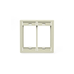 Wall Plate, Media Outlet System (MOS) Double-Gang, Light Almond