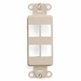 QuickPort Decora Insert, 4-Port, Flush Mount, Ivory
