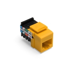 Category 3 QuickPort Connector, 8 Position, 8 Conductor, Yellow