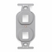 QuickPort Duplex Type 106 Insert, 2-Port, Grey