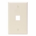 QuickPort Wallplate, Single Gang, 1-Port, Light Almond