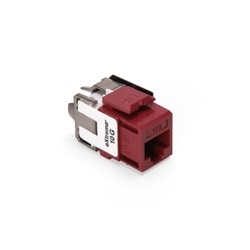 eXtreme 10G QuickPort Connector, Univeral Wiring, 110 Style Termination, UTP Category 6A, Crimson