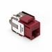 eXtreme 10G QuickPort Connector, Univeral Wiring, 110 Style Termination, UTP Category 6A, Crimson