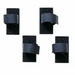 Cable Fastener Workstation Loop, Black, With Peel-Off Adhesive