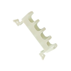 Horizontal Cord Manager, 110-Style, Cross Connect, Rack Mount, 10.72" Length x 1.8" Width x 4.37" Height, Fire-Retardant Plastic, Ivory, With Leg