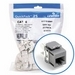 eXtreme 6+ QuickPort Connector Quickpack, Category 6, 25-pack, Grey