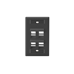 Placa Quickport Angular Leviton Ts De 1 Porta Com Janelas | Frete Grátis