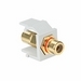 QuickPort RCA, Gold-Plated Connector with Red Stripe, White