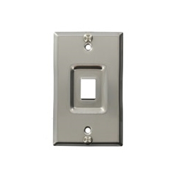 QuickPort Telephone Wall Jack, Stainless Steel, Recessed Port
