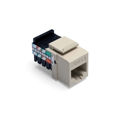 Category 5 QuickPort Connector, Universal Wiring, 110 Style Termination, 8P8C, Ivory